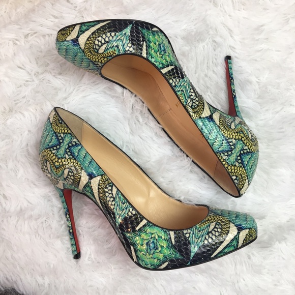 Christian Louboutin Elisa 100 Python Inferno Pump - Picture 4 of 8